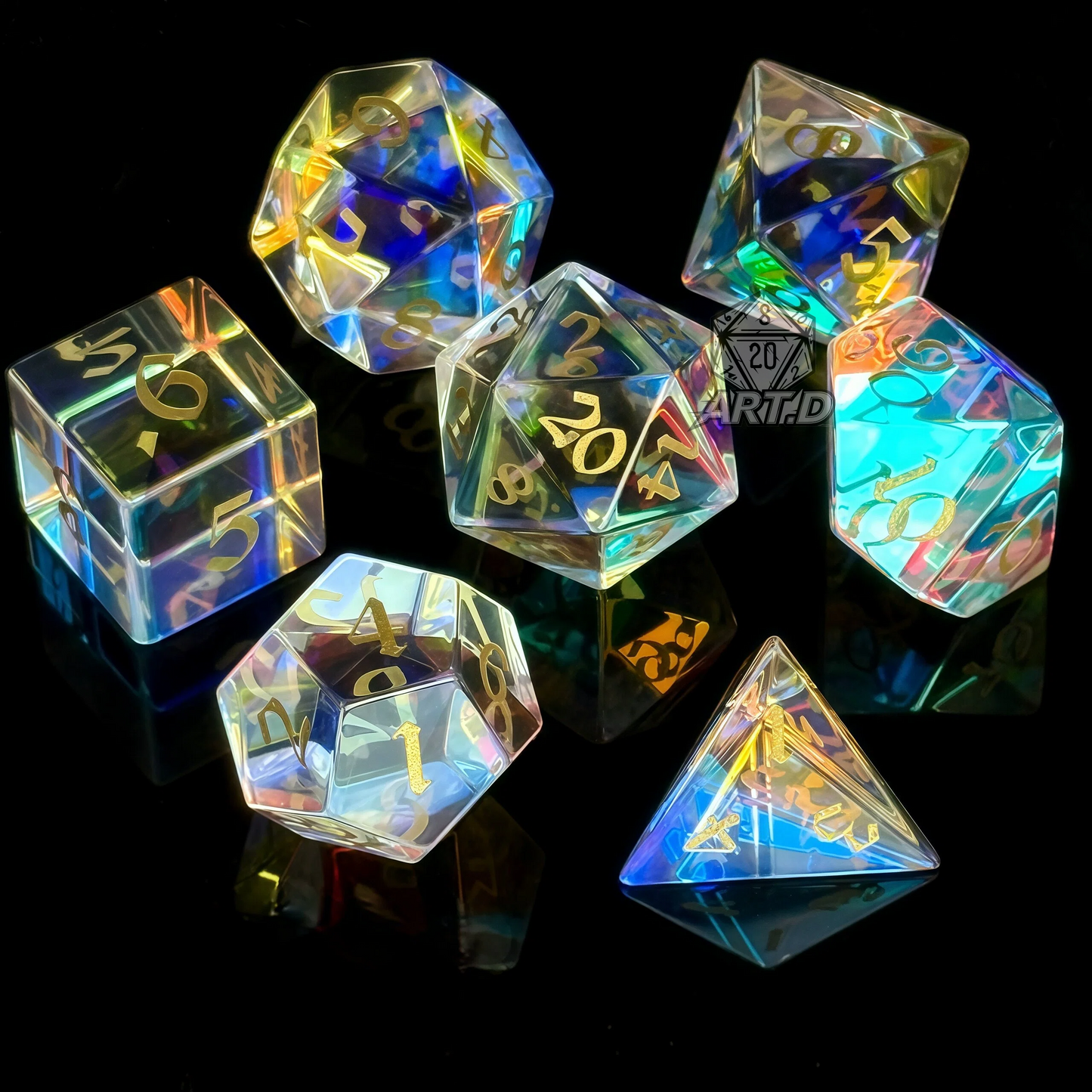 ATR.D D&D High-refractive-index crystal Dice set