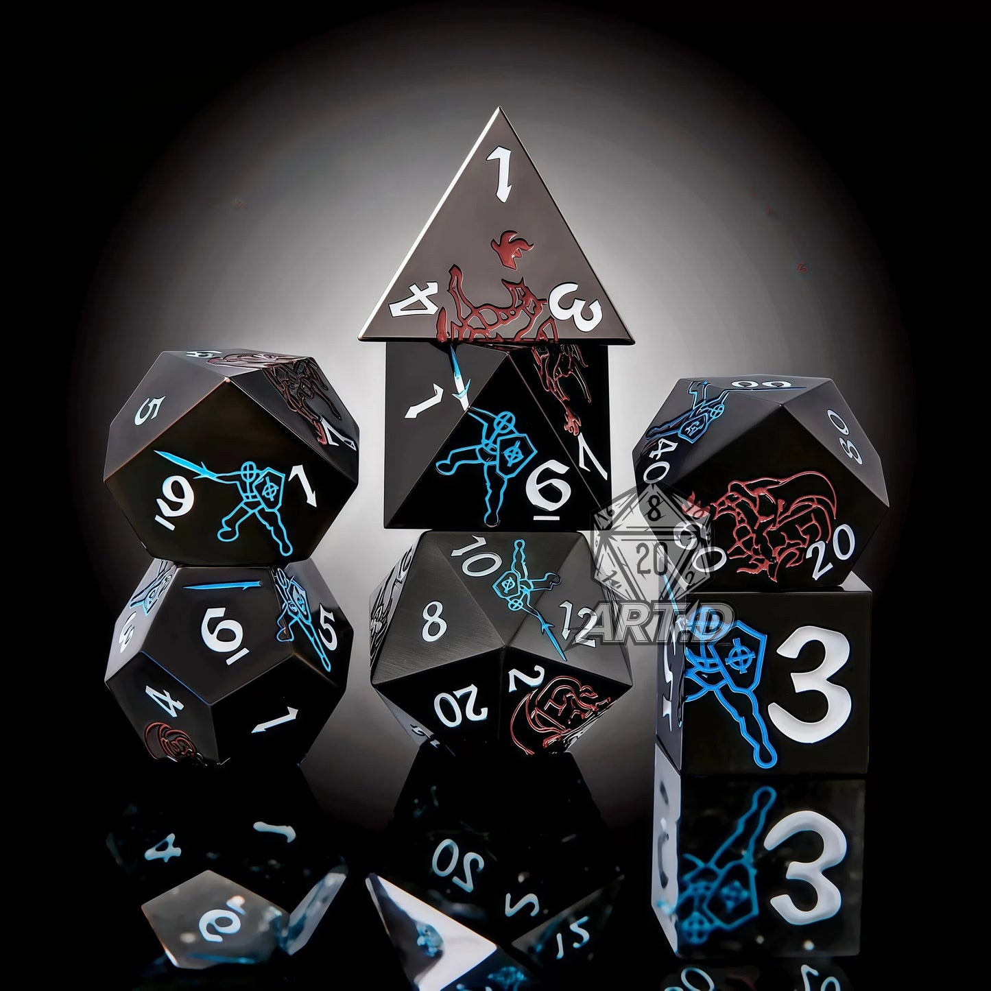 ATR.D D&D Zinc Knight Series Black Dice Set