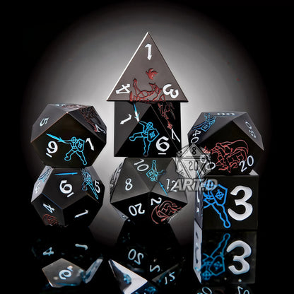 ATR.D D&D Zinc Knight Series Black Dice Set