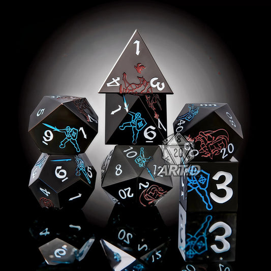 ATR.D D&D Zinc Knight Series Black Dice Set