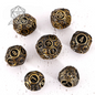 ATR.D D&D Zinc Moon Series Gold Dice Set