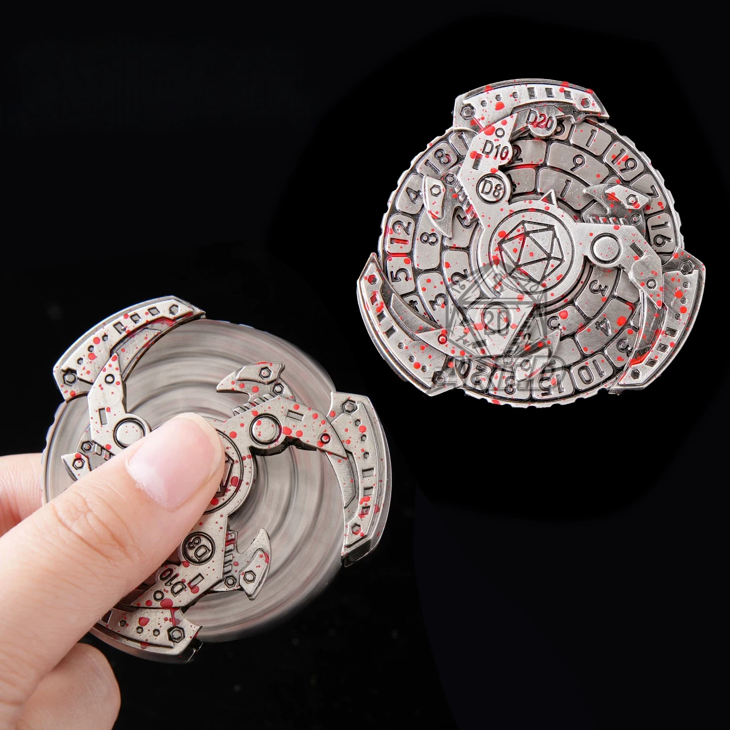 ATR.D D&D Finger Spinner: Blood-Red Dice