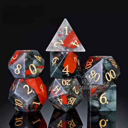 ATR.D D&D Bloodstone Dice full set