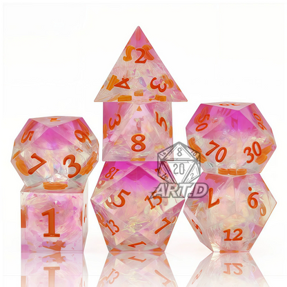 ATR.D D&D Shimmering Series Pink Dice Set