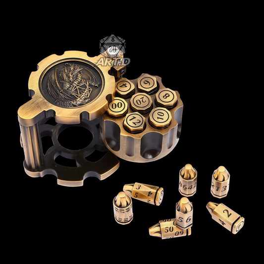 ATR.D D&D Brass Revolver Magazine Dice