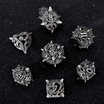 ATR.D D&D Hollow Black Zinc Alloy Dice Set