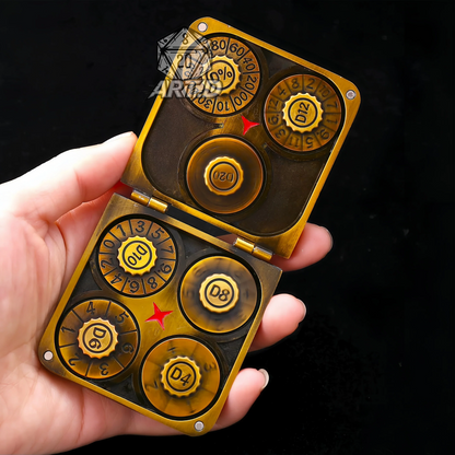 ATR.D D&D Square Folding Copper-Colored Dice