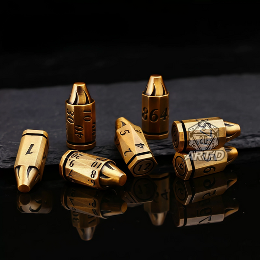 ATR.D D&D Brass Revolver Magazine Dice