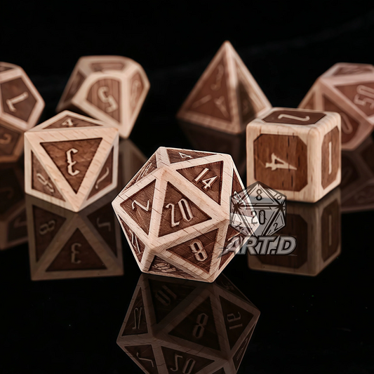 ATR.D D&D Beechwood Dice Set