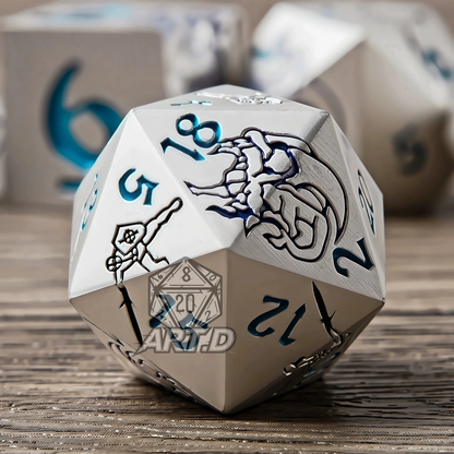 ATR.D D&D Zinc Knight Series White Die Set