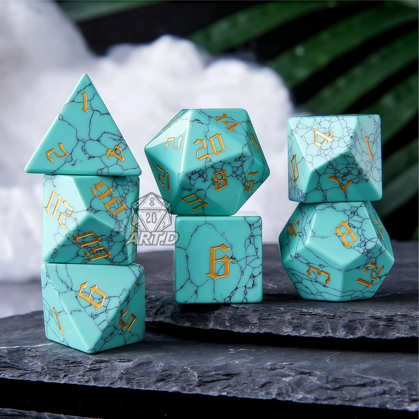 ATR.D D&D Turquoise Dice Full set