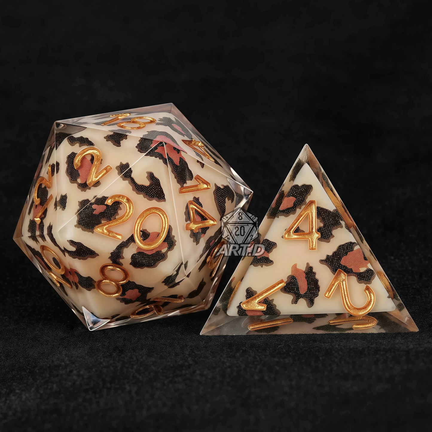 ATR.D D&D Leopard-Print Dice Set