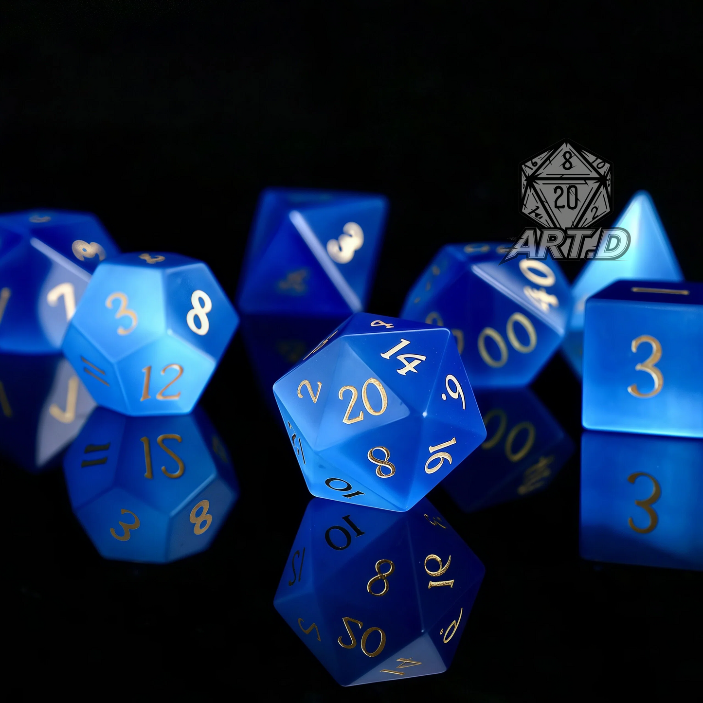 ATR.D D&D Blue Fiberglass Gemstone full set