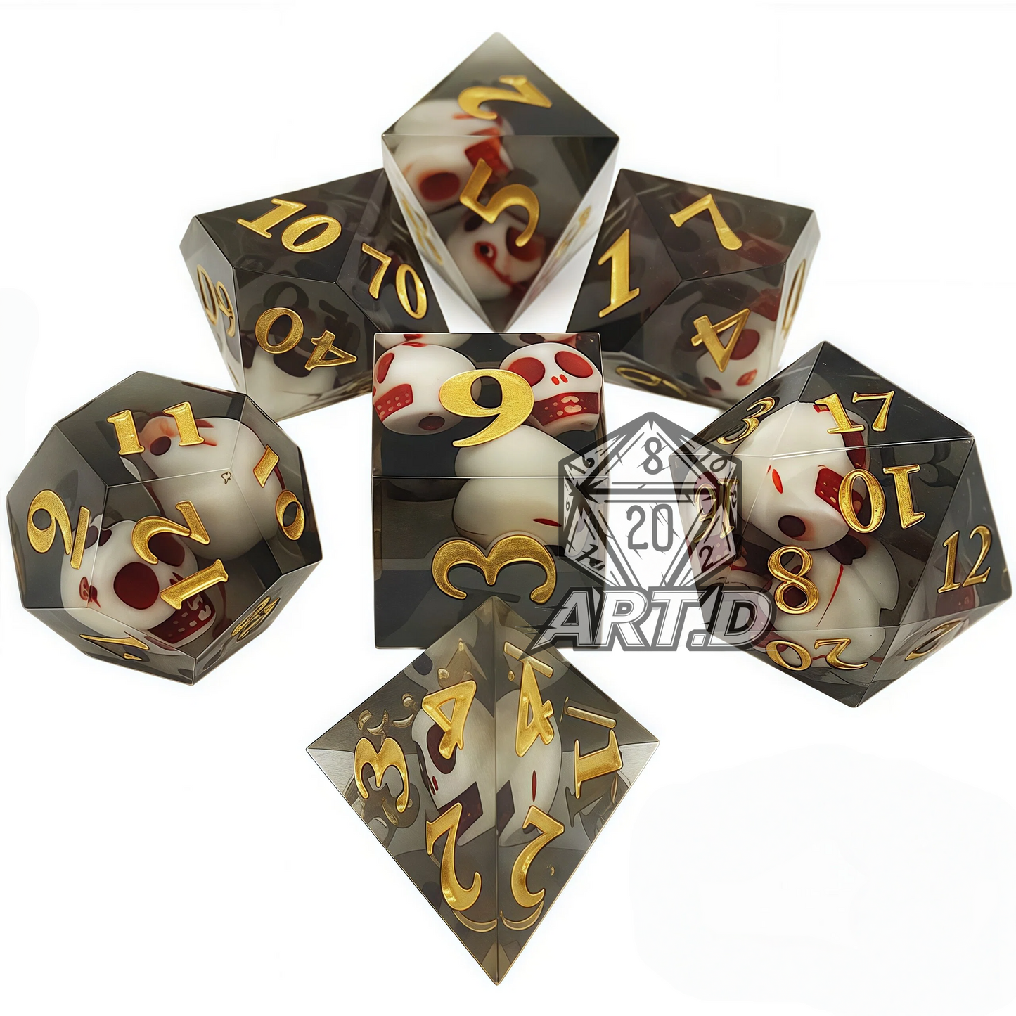 ATR.D D&D Skeleton Series Dice Set