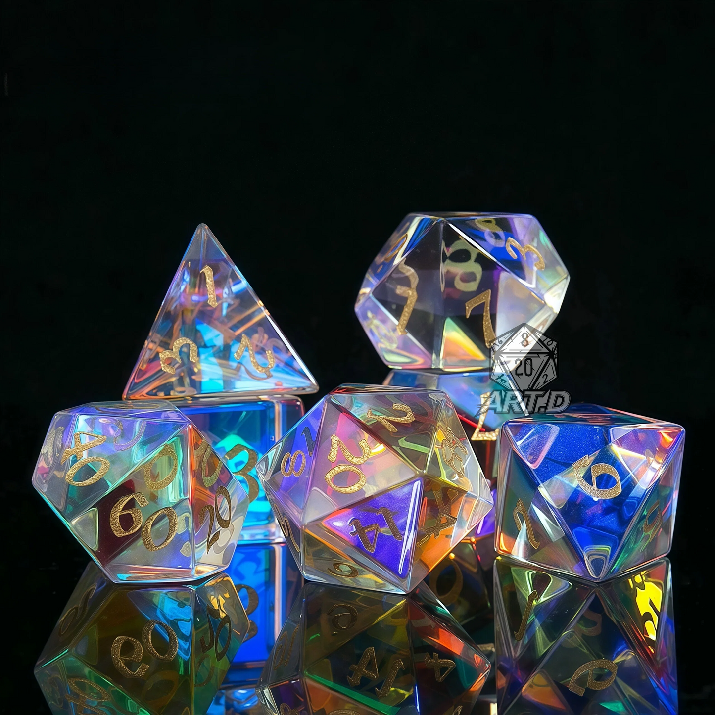 ATR.D D&D High-refractive-index crystal Dice set
